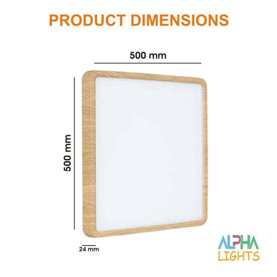 Picture of Wood 20inch 48w, 500*500*24mm 100V-265V LED Ceiling Light