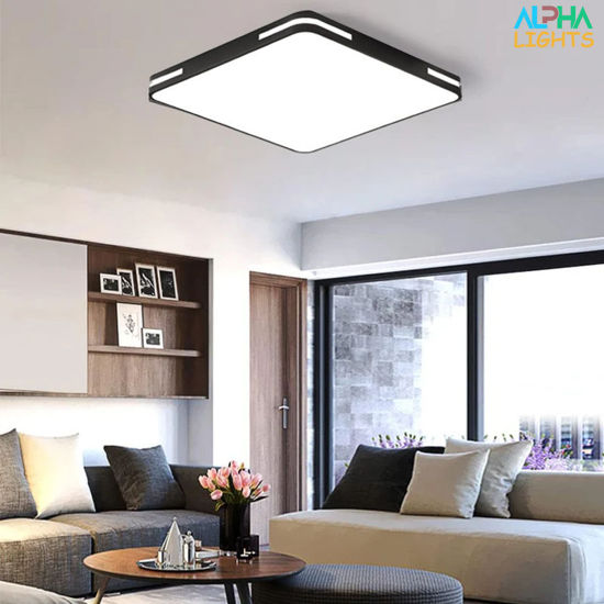 Picture of 36W Modern LED Ceiling Light Square Panel Down Lights - Black